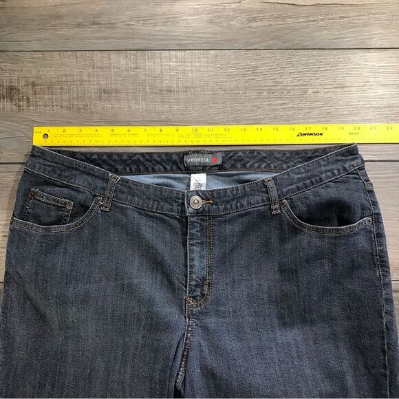 Venezia Womens Stretch Bootcut Jeans Blue Dark Wash Denim Size 5 Petite (22) - Picture 9 of 16
